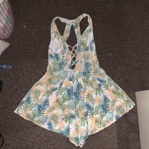 Tropical print romper